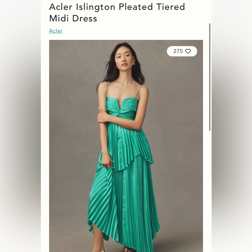 ACLER Islington Pleated Tiered dress